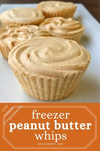 With just 2 ingredients, peanut butter powder and light cool whip, this is the recipe to try! Freezer peanut butter whips is like peanut butter mousse, but with a lot less sugar and fat!