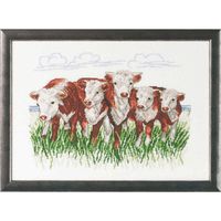 Permin counted cross stitch kit "Hereford cows", 41x29cm, DIY, 70-7432 : 5702857074320 : 5702857074320 : 0,12 kg : Permin Difficulty: medium Embroider picture: Cross Stitch pattern Format: Embroider picture Brand: Permin MPN: 70-7432 Permin counted cross stitch kit "Hereford cows", Size: 41x29cm, Contant: fabric Linen 10/26" (100 % linen), Thread DMC Mouline (100% cotton), chart, needle, photo, Instruction in German und Englisch Model number: 70-7432 Similar articles More of this category Magic