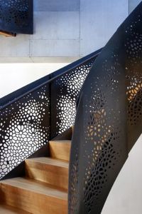 perforated balustrade | stairs | e. pearce