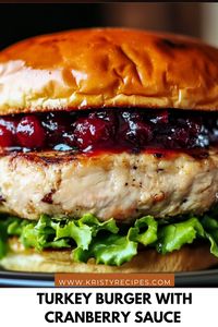 Savory turkey burgers paired with tangy cranberry sauce make for the ultimate sweet and savory combo. Perfect for a festive feast! 🍔🍒 #SweetAndSavory #TurkeyBurger #FestiveRecipes