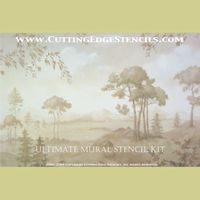 Mural stencils for easy DIY wall decor. Mural stencils, tree stencils, mural stencil kits