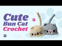 ✨No Sew✨Crochet Cute Cat Bun #diy #crochet #cat #catamigurumi #catdoll #catlover #amigurumi