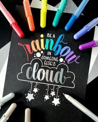 SAKURA COLOR PRODUCTS CORP. on Instagram: "Wanna be a RAINBOW in someone else??🌈🌈 Start #journaling with Laura Fin @calligra.fin!! **************************************** Product Used: Gelly Roll Moonlight 10 (Bold Point) You can find more colorful and various Gelly Roll pens from the below link!! https://www.craypas.com/global/products/brand/gelly-roll **************************************** #gellyroll #handlettering #Handlettering #lettering #letteringart #bujo #bujoideas #sakuraproducts #SakuraProducts"