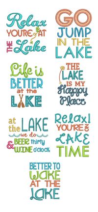 Lakeside Sayings design set is available for instant download at designsbyjuju.com