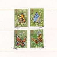 1981 Butterflies Vintage Used Postage Stamps UK insects | Etsy