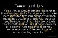 Taurus and Leo