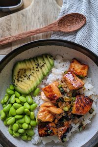 Gluten Free Teriyaki Salmon Sushi Bowl Recipe - My Gluten Free Guide #glutenfree #teriyaki #sushibowl