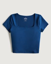 Women's Seamless Fabric Square-Neck Baby Tee | Women's Tops | HollisterCo.com