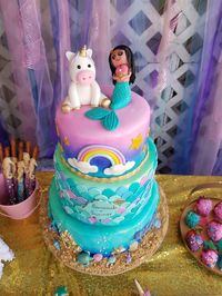 Mermaid unicorn cake