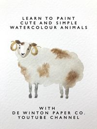 Cute and fluffy sheep illustration | Watercolor art lessons, Watercolor painting techniques, Watercolor paintings tutorials