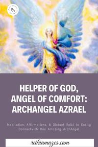 Archangel Azrael is known as the "Angel of Death" for his role in guiding souls to the afterlife. But his influence goes far beyond that. He is also a powerful guide and supporter for those who are grieving, helping them to find comfort and understanding during times of loss. By learning more about Azrael and his role, you can tap into his wisdom and guidance to find peace and healing in the face of loss. Connect with him through meditation, affirmations, prayer and distant Reiki.