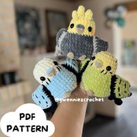 This contains PDF patterns for a Blue Budgie, Green Budgie & Cockatiel. They are a low sew pattern that takes me about 1,5 hours to crochet for each bird. The pattern is written in English.  This IS NOT a finished plushie.