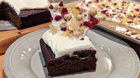 Gingerbread Spice Cake with Cream Cheese Icing + Cranberry-Ginger-Hazelnut Bark | Recipe - Rachael Ray Show