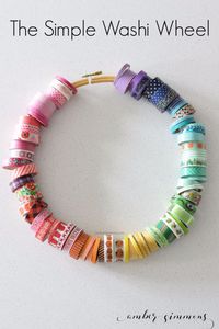 DIY Craft Room Storage Ideas and Craft Room Organization Projects - Simple Washi Wheel - Cool Ideas for Do It Yourself Craft Storage, Craft Room Decor and Organizing Project Ideas - fabric, paper, pens, creative tools, crafts supplies, shelves and sewing notions http://diyjoy.com/diy-craft-room-storage