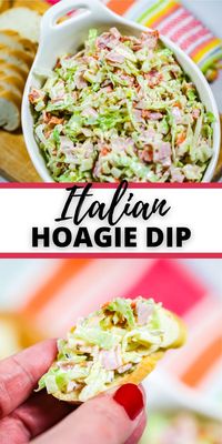 This easy Italian Hoagie Dip recipe is one of my family's all-time favorite recipes.  It has everything that an Italian Hoagie has on it but it's chopped up and served as a dip.  Every time I make it, it gets devoured!