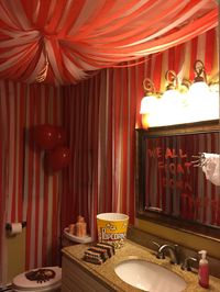 Creepy carnival inspired bathroom