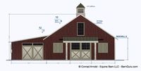 Barn Plans -3 stall - Design Floor Plan