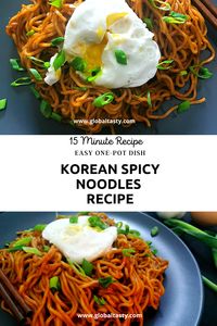 Over the past few years, we’ve seen Korean spicy noodles take the internet by storm with several people engaging in mukbang and ASMR challenges of the hottest noodles.The great thing about this recipe is anyone can make. This recipe is vegetarian friendly also, feel free to use the best noodles to suit your dietary requirements. For this recipe I used egg noodles I had lying around, however, for a more authentic experience try fresh or frozen Jjajangmyeon noodles