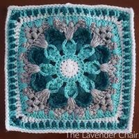 Crazy Daisy Mandala Square Crochet Pattern - The Lavender Chair