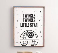 Kids Wall Art Death Star Print Kids Bedroom Print Playroom | Etsy