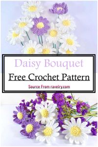 This crochet daisy bouquet adds the perfect, soft touch to your decor. The fluffy daisies look beautiful in any space, and the crochet keeps everything super simple. This crochet daisy bouquet would make a lovely addition to any room.