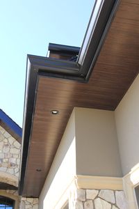 Sagiper Exterior Soffit in Espresso Redwood available exclusively from Gentek