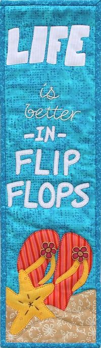 P153 Life in Flip Flops Patch Abilities Inc.  Original Pattern Design  www.patchabilities.com