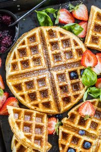 Oatmeal Cottage Cheese Waffles - Momsdish