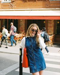 The loveliest @anna_barger in Paris for @sezane ❤️