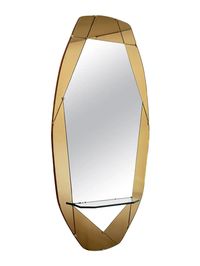 Cristal Arte reigned supreme in the 1960s, pushing the preconceived notions of what cut crystal should look like in a modern setting. This stunning, wall-mounted full-length mirror from the era combines crystal, brass, and glass for a truly one-of-a-kind piece. Similarly, the unique cuts and angles that the crystal creates make this style resemble a gemstone for the wall.