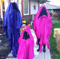 Pamela: Mom Pam, Dad Clay and Son Rhyder. Homemade YIP costume. The mouths open and close! Yip , yip , yip Sesame Street.