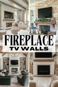 Looking for ideas to elevate your living room design? Check out these 25 stunning fireplace TV wall ideas that perfectly blend style and function! From cozy farmhouse charm to sleek modern aesthetics, these feature walls will inspire your next living room transformation. Whether you're into classic or contemporary designs, you'll find plenty of ways to seamlessly place your TV above the fireplace for a standout look.