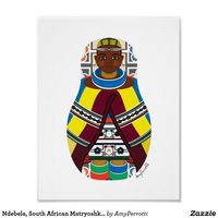 Ndebele, South African Matryoshka Poster