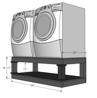 Washer Dryer Pedestal with open bottom for baskets, make it yourself!- WOW ! My husband and I were just talking about how those stands that you have to buy are so expensive, this is the perfect solution!!