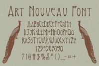 Art Nouveau Font by Liz Kohler Brown on @creativemarket