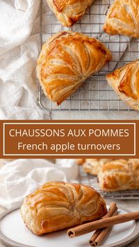 Chaussons aux pommes, or French apple turnovers, are the perfect fall recipe. These flaky, golden pastry pockets are made with homemade full puff pastry and stuffed with a spiced apple filling.