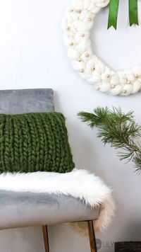 chunky knit pillow