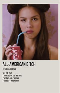 minimal polaroid song poster for all-american bitch by olivia rodrigo