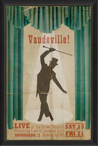 Vaudeville Framed Vintage Advertisement