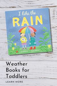 Explore our list of favorite weather books for toddlers, all focusing on rain. Introduce toddlers to weather concepts while instilling a love of literature. Discover lovely fiction and nonfiction weather books for one-year-olds and two-year-olds. Add these books to nature and weather lesson plans in toddler classrooms. Weather books are perfect for STEM learning, weather activities, or rainy day storytimes.