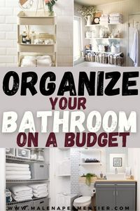 Need to organize your bathroom? This post shows you 27 genius ideas to do just that. Sharing smart storage ideas for small bathrooms, how to organize bathroom shelves, alternative storage ideas to use in a small bathroom, countertop organization, and ways to organize under the bathroom sink.