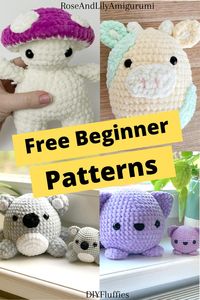 This blog post features 10 Free Beginner Crochet Amigurumi Patterns. You'll learn the basic stitches and other things needed to make these patterns!