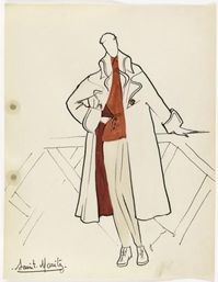 Carven A/H 1949-50 "Saint-Moritz". Croquis de la Maison.