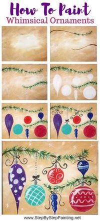 How To Paint Whimsical Ornaments - Step By Step Painting