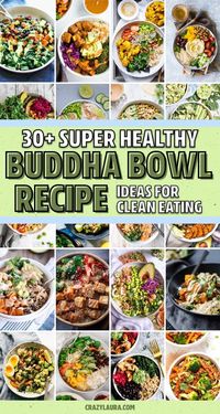 Whether you need a big snack after a workout or a super healthy vegan lunch / dinner, these delicious buddha bowl recipe ideas will help you eat clean in no time! #buddhabowl #buddhabowlrecipe #cleaneating #healthyrecipes