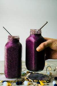 Blueberry Cacao Flaxseed Smoothie (vegan, keto, refined sugar-free, body ecology) raw vegan, magical tonic