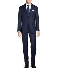 Cremieux Modern Fit Flat Front Sharkskin Print 2-Piece Suit | Dillard's