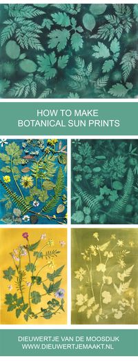 Tutorial sun prints: here's a few tips and tricks for you to make botanical sun prints at home. By Dutch textile designer Dieuwertje van de Moosdijk.