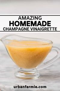 Made with classic ingredients, this dressing is quick and easy to prepare and adds a light and refreshing touch to any salad. With its tangy and sweet flavor, this Champagne Vinaigrette is the perfect finishing touch to elevate your salads to a whole new level. Whether you're enjoying a light lunch or hosting a fancy dinner party, this champagne vinaigrette is sure to impress. So why settle for store-bought dressings when you can easily make this delicious dressing right at home?