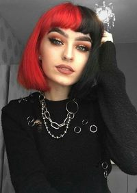 Lovely black and red hair color